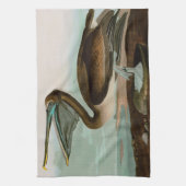 ブラウンペリカンバーズオブアメリカオードボンプリント キッチンタオル (縦)