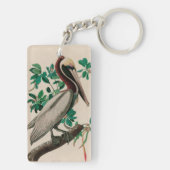 ブラウンペリカンバーズオブアメリカオードボンプリント キーホルダー (裏面)
