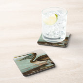 ブラウンペリカンバーズオブアメリカオードボンプリント コースター (右側)