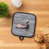 ブラウンペリカンポットホルダー 鍋敷き (トップダウン)