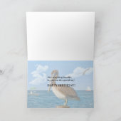 ブラウンペリカン付きの義理の息子の誕生日カード カード (内部)