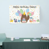 ブラウンペルシャ猫ロングヘア誕生日パーティー 横断幕 (トレードショー)