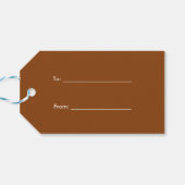 ブラウンホワイトウィートローレルリースイニシャルモノグラム ギフトタグ (裏面横)