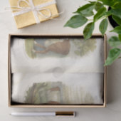 ブラウンホワイトカウエフエメラデクページヴィンテージファーム 薄葉紙 (ギフト)