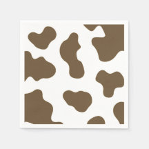 ブラウンホワイトカウズプリントカントリーウエスタンロデオパーティー