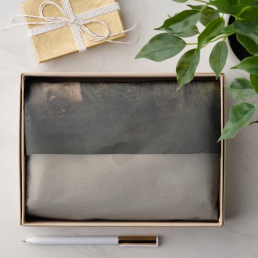 ブラウンホワイトクレイデールホースデコップページ 薄葉紙 (ギフト)