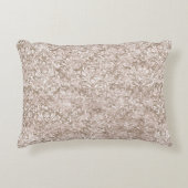 ブラウンホワイトスワール華美フローリッシュアンティークヴィンテージ アクセントクッション (正面)