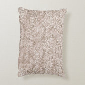 ブラウンホワイトスワール華美フローリッシュアンティークヴィンテージ アクセントクッション (裏面(縦))