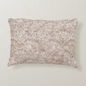 ブラウンホワイトスワール華美フローリッシュアンティークヴィンテージ アクセントクッション (裏面)