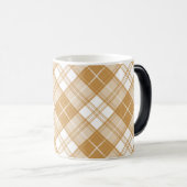 ブラウンホワイトタータンチェックパターンyxm0uat9 モーフィングマグカップ (正面右)