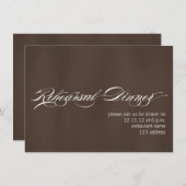 ブラウンホワイトリモダンハーサルディナー招待状 招待状 (正面/裏面)