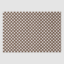 ブラウンホワイト水玉模様 薄葉紙