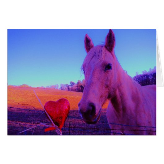 ブラウンホースと赤いハート (正面横)