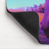 ブラウンホースと赤いハート マウスパッド (コーナー)