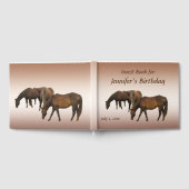 ブラウンホースアニマルバースデーパーティーゲストブック ゲストブック (全面)