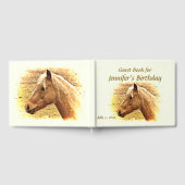 ブラウンホースイエローサンバースデーパーティーゲストブック ゲストブック (全面)