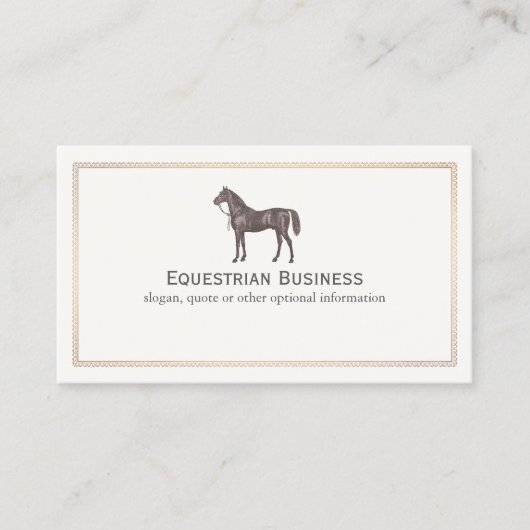 ブラウンホースエクエストランビジネスカード 名刺 (正面)