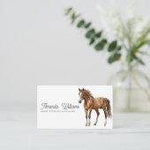 ブラウンホースエクエストランビジネスカード 名刺 (スタンド正面)