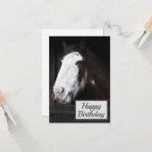 ブラウンホースオンファームハッピーバースデーカード カード (正面/裏面インサイチュ)