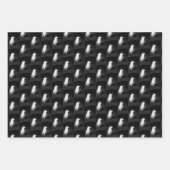 ブラウンホースオンファームラッピング紙3シート ラッピングペーパーシート (正面3)