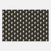 ブラウンホースオンファームラッピング紙3シート ラッピングペーパーシート (正面2)