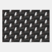 ブラウンホースオンファームラッピング紙3シート ラッピングペーパーシート (正面)