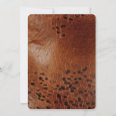 ブラウンホースフローラ女性のカーボーイブーツ誕生日 招待状 (裏面)