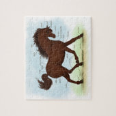 ブラウンホース教育の解ウマ科の剖学 ジグソーパズル (縦)