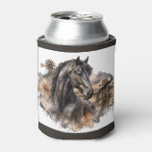 ブラウンホース牧場 ウエスタン 馬 男性向けギフト 缶クーラー (缶正面)