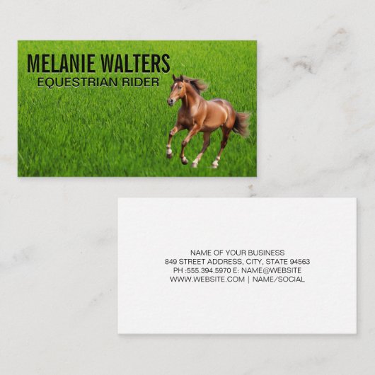 ブラウンホース走ズ 名刺 (正面/裏面)