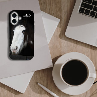 ブラウンホースwブルーアイズモノグラム iPhone 16ケース