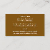 ブラウンホームスタイルターキー肉ホーム調理済み食品 名刺 (裏面)