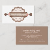 ブラウンホームメイドレシピ転がベーカリーのピン 名刺 (正面/裏面)