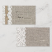 ブラウンボウアンドレース披露宴座席表 プレイスカード (正面/裏面)