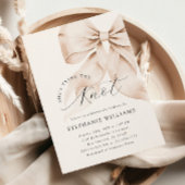 ブラウンボウブライダルシャワー招待 招待状