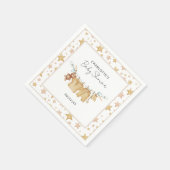 ブラウンボホクロザラインベビシャワーナプキン スタンダードカクテルナプキン (角)