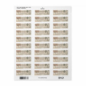 ブラウンボホシックヴィンテージ結婚グリーンリーの住所 ラベル (フルシート)