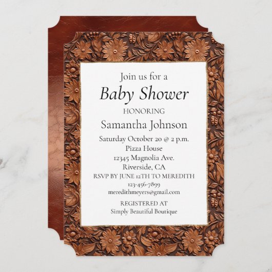 ブラウンボホフローラ 招待状 (正面/裏面)