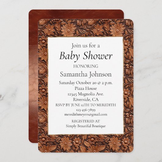 ブラウンボホフローラ 招待状 (正面/裏面)