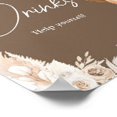 ブラウンボホベアバルーン赤ちゃんシャワードリンク ポスター (角)