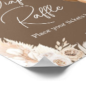 ブラウンボホベアーバルーンベビーシャワーおむつラッフル ポスター (角)