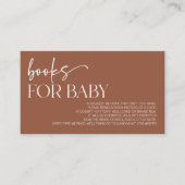 ブラウンボホボヘミアンベビシャワーブックベビー エンクロージャーカード (正面)