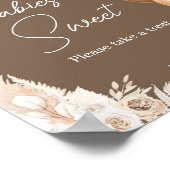 ブラウンボホーベアバルーンベビーは甘い ポスター (角)