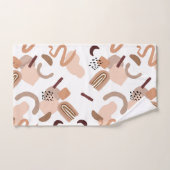 ブラウンボホ抽象芸術プリント バスタオルセット (ハンドタオル)