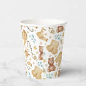 ブラウンボホ赤ちゃん服ベビーシャワー紙カップ 紙コップ (右)