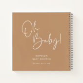 ブラウンボモダンーーベイビー男女兼用シャワーゲスト ノートブック (裏面)