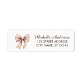 ブラウンボーエレガントコケット差出人住所ラベル ラベル (正面)