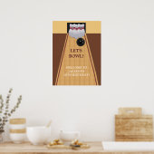 ブラウンボーリング誕生日パーティーポスター ポスター (キッチン)