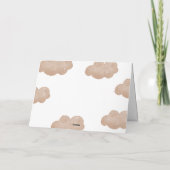 ブラウンボー男女兼用ホクラウド星ベビーシャワー サンキューカード (裏面)