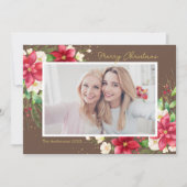 ブラウンポインセチアの花枠写真 シーズンカード (正面)